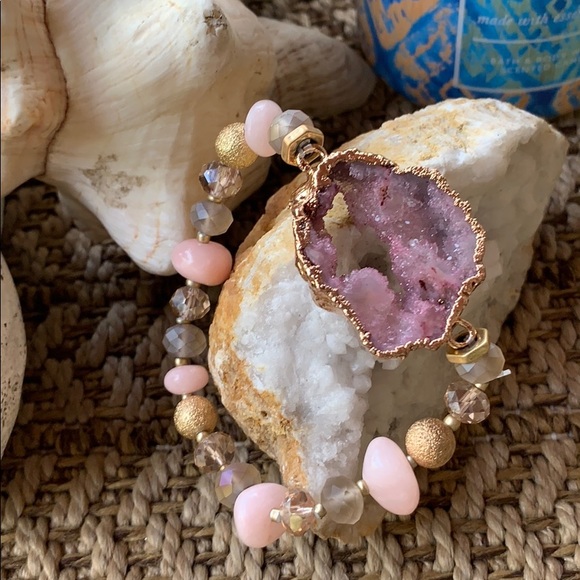 LoveShackFancy Jewelry - 🌅14 K Rosy Authentic Druzy & Crystal🌅